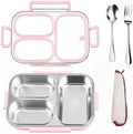 25oz 18/8 Stainless Steel Lunch Box Kit (Bento Box + Fork/Spoon) - 3