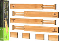 ANTOWIN 4 Pcs Expandable Bamboo Drawer Dividers, Fits 17.6-21.6"