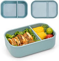 100% Silicone Bento Box Adult with 2 Compartments, 32oz, Reusable