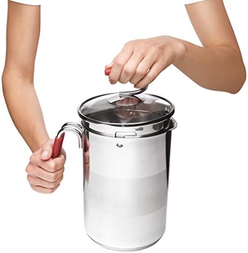 Kuhn Rikon 4th Burner Pot with Glass Lid and Steam basket 12 cup