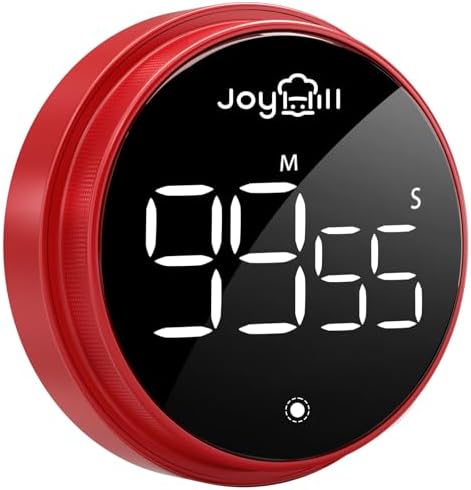 JOYHILL Digital Kitchen Timer, Large LED Display, Red