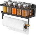 Foldable Magnetic Spice Rack with Paper Towel Holder