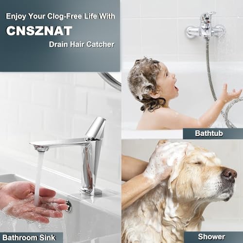 Bathroom Drain Strainers (Set of 3 Sizes), Hair Catcher for Bathroom