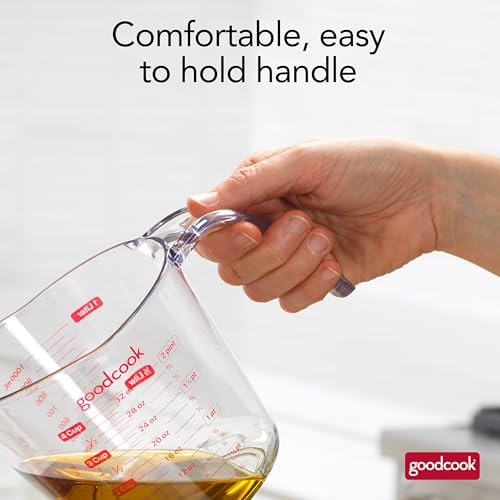 GoodCook Everyday 4-Cup Liquid Measuring Cup, Clear Plastic with