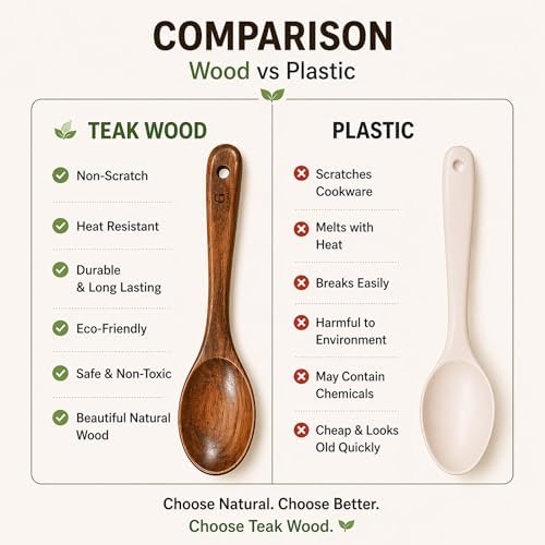 6-Piece Teak Wood Cooking Utensil Set