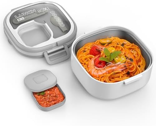 PEDECO Single-Layer Bento Lunch Box for Kids & Adults with Removable