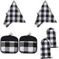 KALLORY Kitchen Linen Set 6 Piece Polyester Cotton Heat Resistant
