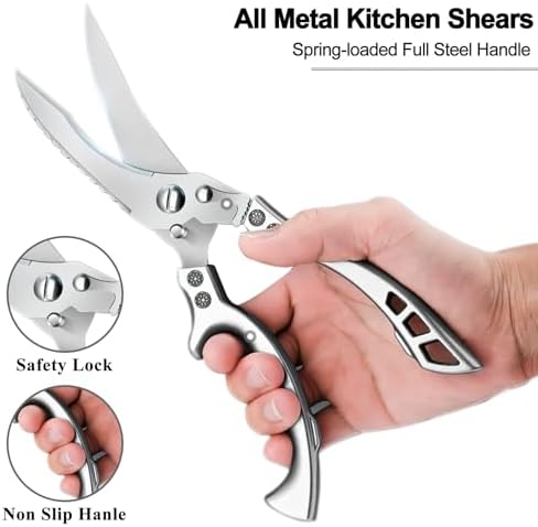 Zicolu Poultry Shears Heavy Duty Professional, Multipurpose Kitchen