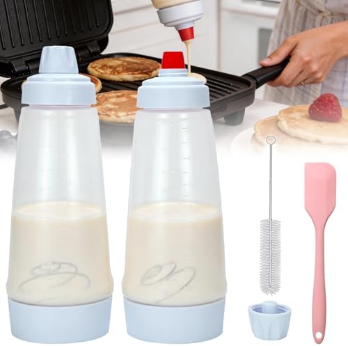 Pancake Batter Dispenser with BlenderBall & Wire Whisk