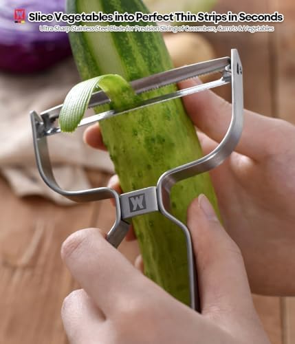 Wagensteiger Stainless Steel Potato Peeler with Extra-Wide Peeling