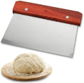 Bench Scraper Stainless Steel Dough with Wooden Handle for Cake Noodle