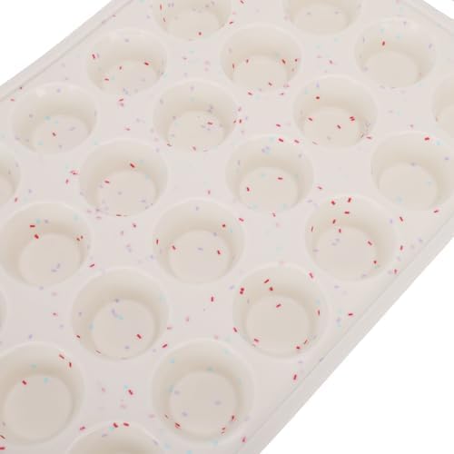 Focket Silicone Muffin Pan, 24 Cup Nonstick Silicone Cupcake Pan, Mini