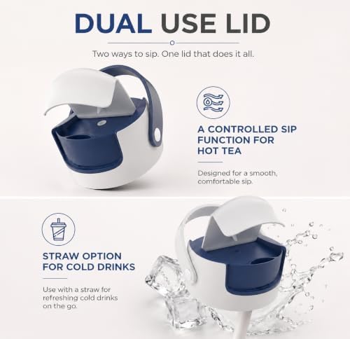 32 oz Ceramic Lined Tea Infuser Travel Tumbler, Micro-Mesh Stainless