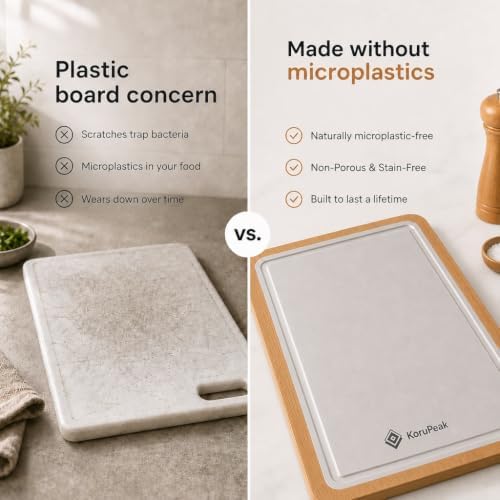 Pure Titanium & Carbonized Bamboo Cutting Board, Double Sided