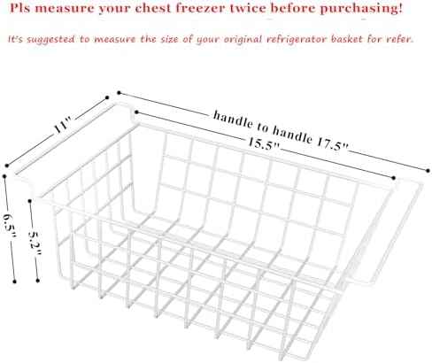 Orgneas 17.5" Chest Freezer Organizer Bins