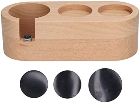 Espresso Tamper Station 3 Hole Beechwood Barista Organizer Non Slip
