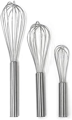 Norpro Balloon Wire Whisk Set of 3 Stainless Steel Stir/Mix/Beat 6"
