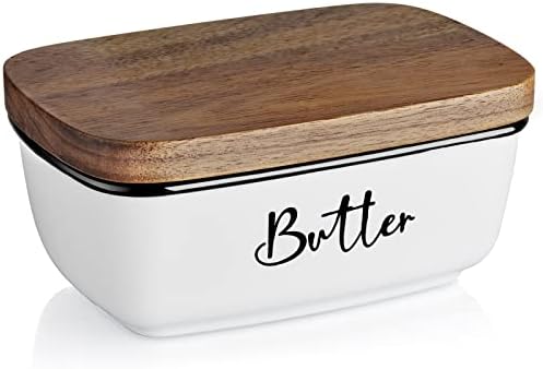 Butter Dish with Lid, ALELION Large Ceramic Butter Dish for