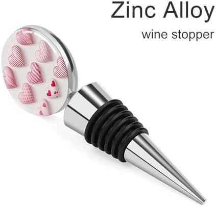 Bright Peach Heart Wine Stopper Vacuum Alloy Wine Bottle Stopper