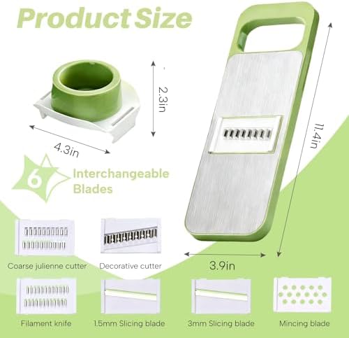 6-in-1 Stainless Steel Mandoline Slicer