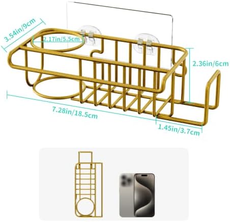 HapiRm Sponge Holder for Kitchen Sink, No Drill Kitchen Sink Caddy