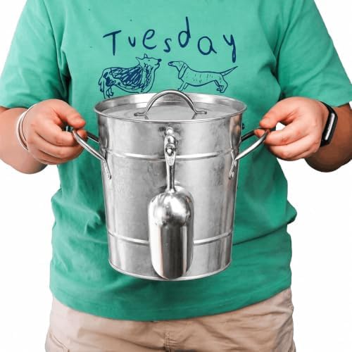 YOUEON 4 Liter Ice Bucket with Scoop and Lid, Double Walled Insulated
