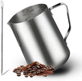 Milk Frothing Pitcher, 18oz/550ml Stainless Steel Milk Frother Cup