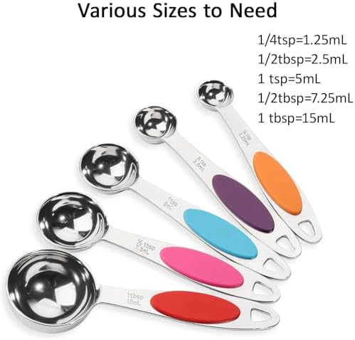 Magnetic Measuring Spoons Set Stainless Steel Measuring