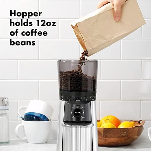 OXO Brew Conical Burr Coffee Grinder and 0.5 Qt POP Container