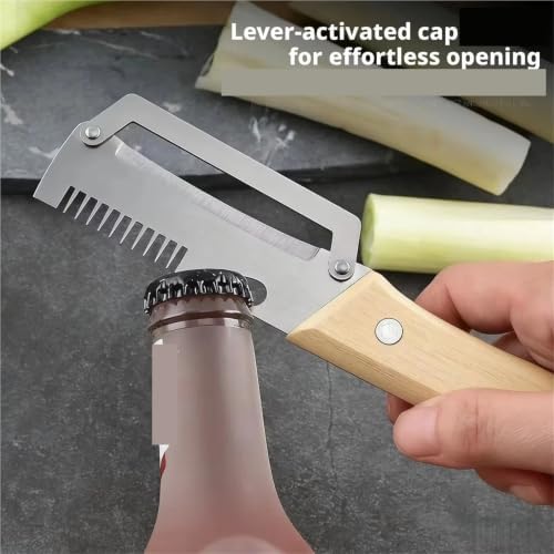 Stainless Steel Peeler with Wooden Handle