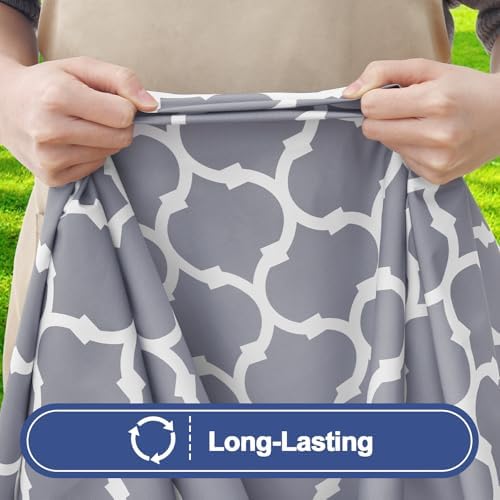 Smiry 2 Pack Rectangle Table Cloth 6 Foot, Waterproof Elastic Fitted
