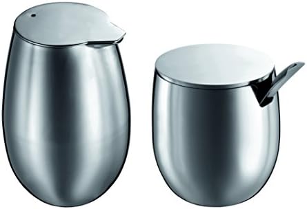 Bodum Columbia Stainless-Steel Sugar and Creamer Set