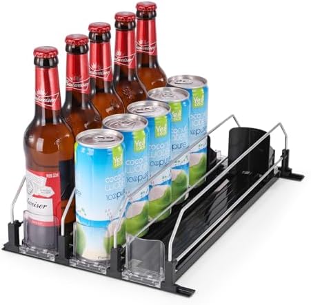 iklestar Drink Dispenser for Fridge, 12oz to 20oz, Black