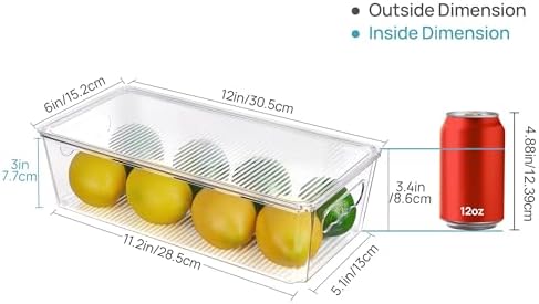 Vtopmart 8pcs Clear Stackable Storage Bins with Lids