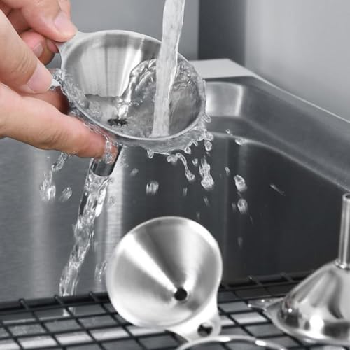 Stainless Steel Funnel Set, Multi-Size Kitchen Gadgets for Bottles and