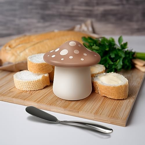 Genuine Fred FORAGE Mushroom Butter Storage Container, Unique Kitchen