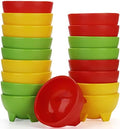 ZEAYEA 18 Pcs Salsa Bowls for Party, 4.5" Diameter Plastic Dipping