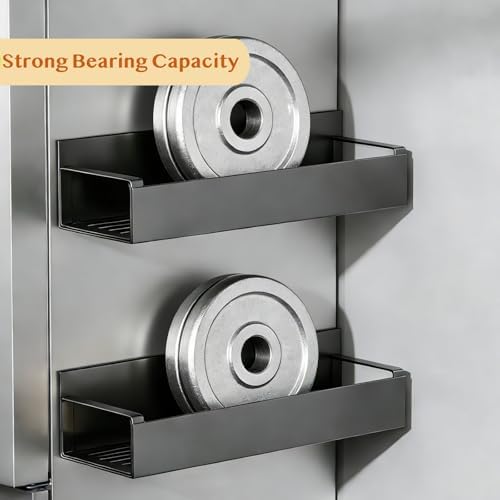 Magnetic Fridge Organizer Spice Rack with Shelf and Hooks