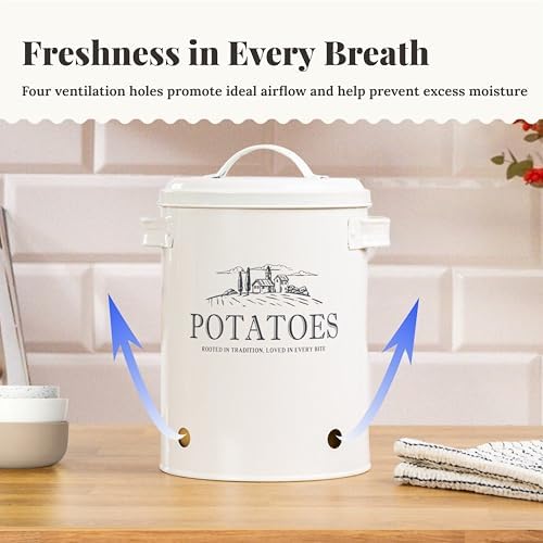 noonberry 3-Piece Potato and Onion Storage Bin Set for Kitchen
