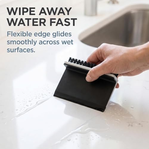 2 Pcs Black Kitchen Sink Squeegee Cleaners