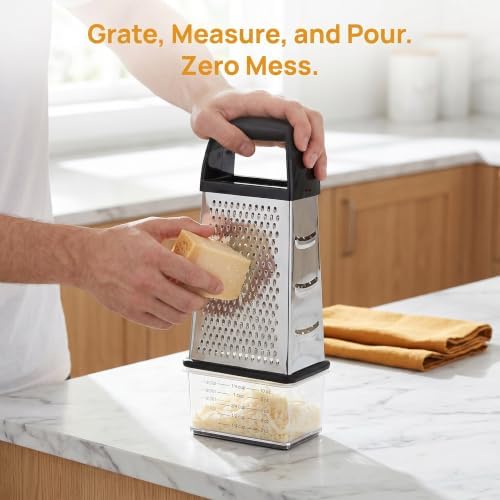 Doitool Professional Cheese Grater - Stainless Steel, Xl Size, 4 Sides
