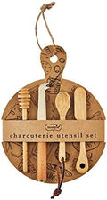 Mud Pie Charcuterie Board and Utensil Serving Set, Brown, utensil 5