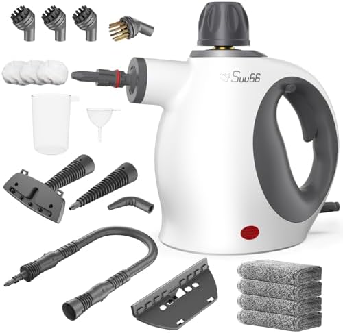 Suu66 Handheld Steam Cleaner, 500mL Tank, 19PCS Accessories