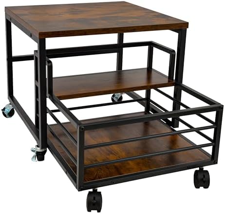 Mini Fridge Stand with Storage Moblie Fridge Table with Drawer Basket