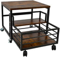 Mini Fridge Stand with Storage Moblie Fridge Table with Drawer Basket