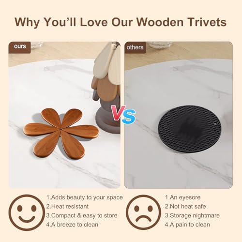 Trivets for Hot Dishes, 3 Color Hot Pads for Kitchen, Decorating Space