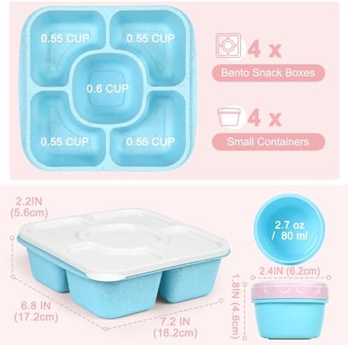 Caperci Original Lunchable Snack Containers for Kids & Adults