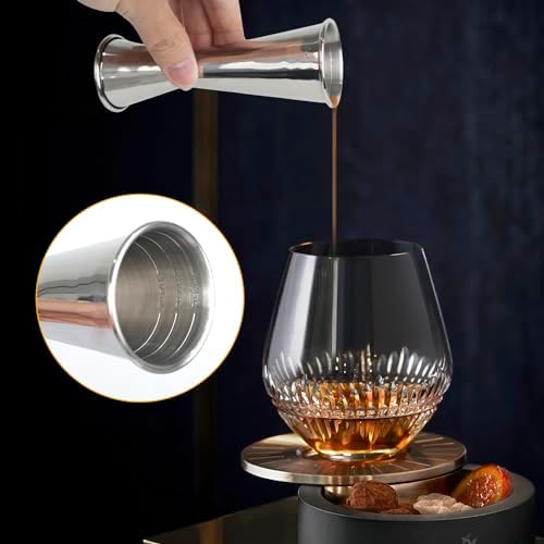 Lexenic 2oz 1oz Japanese Jigger, 304 Stainless Steel- (Pack 1)
