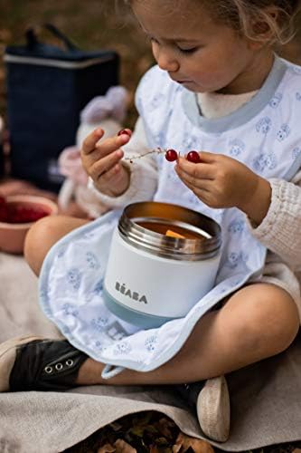 Beaba Stainless Steel Insulated Food Jar 16 oz, Kids Thermos, Lunch