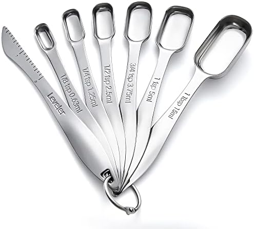 Rainspire Heavy Duty Measuring Spoons Set Stainless Steel, Metal